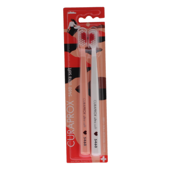 Brosse &agrave; dents cs 5460 ultra soft duo love Curaprox - lot de 2 brosses &agrave; dents