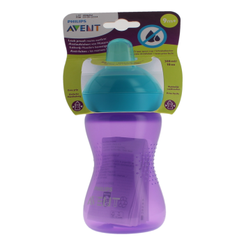 Avent tasse &agrave; bec souple violet 9 mois et + Philips - tasse de 300ml