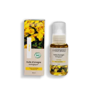Huile d'onagre bio anti-&acirc;ge Laboratoire Haut-S&eacute;gala - flacon-pompe de 50ml