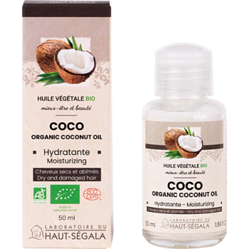 Huile de Coco Bio Hydratante Laboratoire Haut-S&eacute;gala - flacon de 50ml