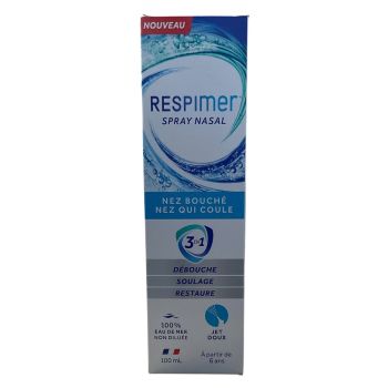Spray nasal nez bouch&eacute; nez qui coule Respimer - spray de 100ml