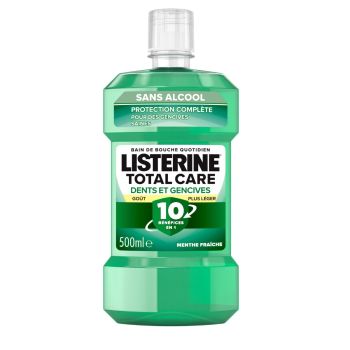 Bain de bouche protection dents et gencives go&ucirc;t plus l&eacute;ger Listerine - flacon de 500ml