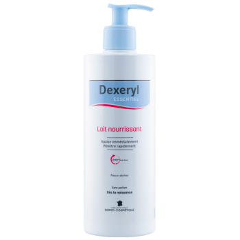 Lait riche nourrissant sans parfum Dexeryl Essentiel - flacon pompe de 500 ml