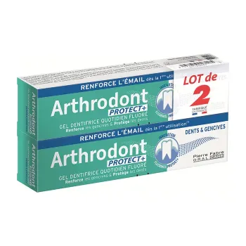 Arthrodont Protect+ dentifrice fluor&eacute; - lot de 2 tubes de 75ml