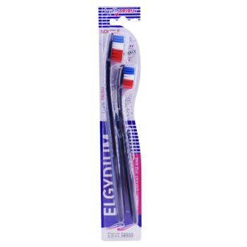 Duo brosses &agrave; dents La petite tribu parent/enfant 7/12 ans Elgydium - lot de 2 brosses &agrave; dents