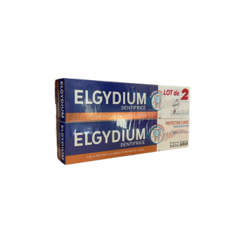Dentifrice protection caries fra&icirc;cheur intense Elgydium - lot de 2 tubes de 75ml