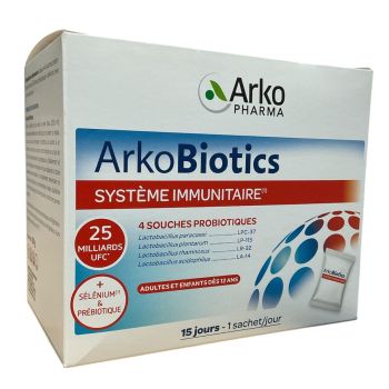 Arkobiotics syst&egrave;me immunitaire Arko Pharma - boite de 15 sachets