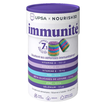 Gummies immunit&eacute; 7en1 Upsa x Nourished - boite de 30 gummies
