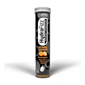 HydraFizz hydra+sport go&ucirc;t orange Upsa - tube de 16 comprim&eacute;s effervescents 