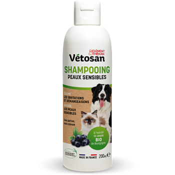 V&eacute;tosan ShampooIng peaux sensibles Cl&eacute;ment Th&eacute;kan - flacon de 200ml