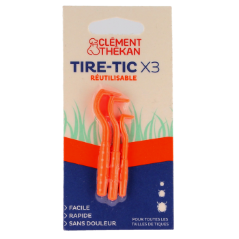 Tire-tic Cl&eacute;ment Th&eacute;kan - lot de 3 tire-tiques r&eacute;utilisables
