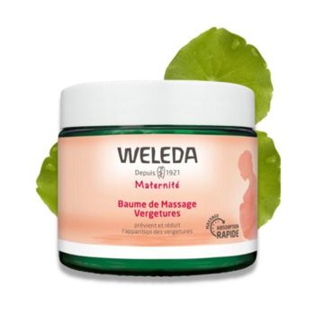 Baume de massage vergetures Weleda Maternit&eacute; - pot de 150ml