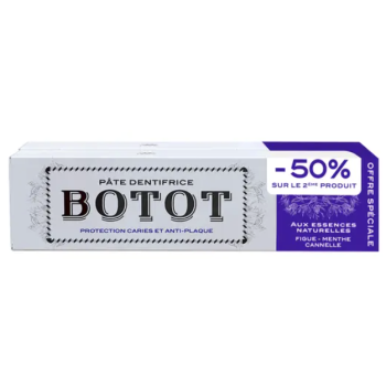 P&acirc;te dentifrice figue menthe cannelle Botot - 2 tubes de 75 ml