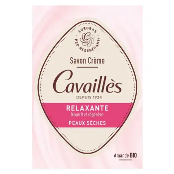 Savon cr&egrave;me relaxante amande bio Rog&eacute; Cavaill&egrave;s - pain de 100g