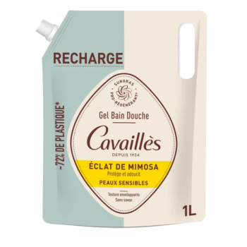 Recharge gel bain douche &eacute;clat de mimosa Rog&eacute; Cavaill&egrave;s - &eacute;co-recharge de 1L