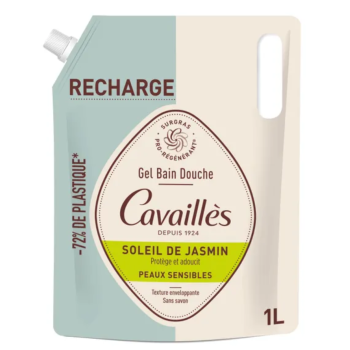 Gel bain douche soleil de jasmin Rog&eacute; Cavaill&egrave;s - &eacute;co-recharge de 1L