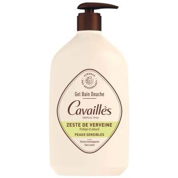 Gel bain douche zeste de verveine Rog&eacute; Cavaill&egrave;s - flacon-pompe de 1L