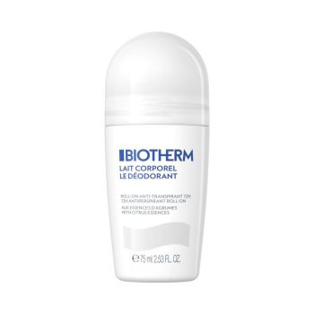 D&eacute;odorant lait corporel Biotherm - roll-on de 75ml 
