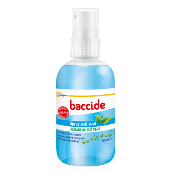 Spray anti-viral fra&icirc;cheur th&eacute; vert Baccide - spray de 100ml