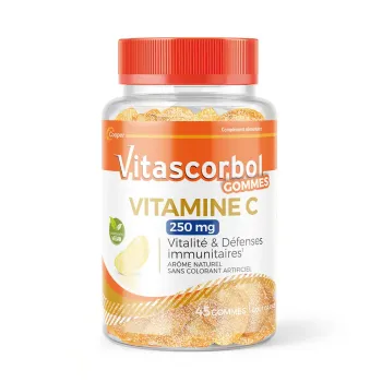 Vitamine C 250mg gummies go&ucirc;t orange Vitascorbol - pot de 45 gommes