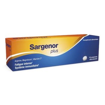 Sargenor plus Arginine, Magn&eacute;sium, Vitamine C - tube de 14 comprim&eacute;s effervescents