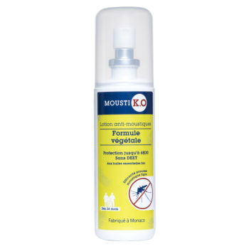 Mousti K.O lotion anti-moustiques formule v&eacute;g&eacute;tale Marque Verte - spray de 75ml