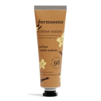 Dermasens cr&egrave;me mains parfum vanille ambr&eacute;e Marque Verte - tube de 30ml
