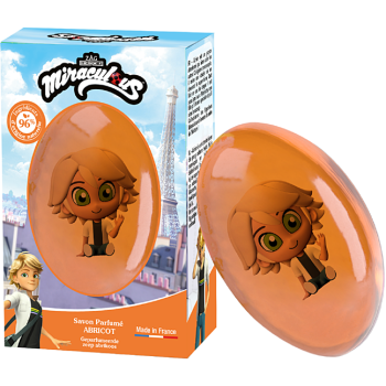 Savon solide Abricot figurine Adrien Le Comptoir du Bain x Miraculous - pain de 75g