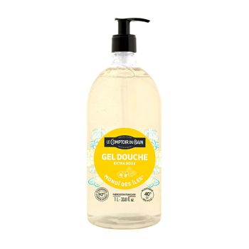 Gel douche Mono&iuml; des &icirc;les Le Comptoir du Bain - flacon-pompe de 1L