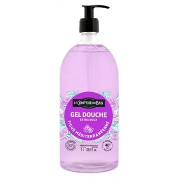 Gel douche Figue M&eacute;diterran&eacute;enne Le Comptoir du Bain - Flacon-pompe de 1L