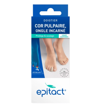 Doigtier cor pulpaire ongle incarn&eacute; taille S Epitact - bo&icirc;te d'1 unit&eacute; 