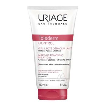 Tol&eacute;derm Control gel lact&eacute; d&eacute;maquillant Uriage - tube de 150ml