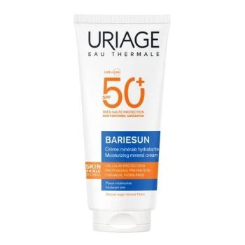 Bari&eacute;sun cr&egrave;me min&eacute;rale hydratante SPF50+ sans parfum Uriage - tube de 100ml