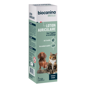 Lotion auriculaire chiens et chats Biocanina - flacon de 135ml