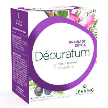 D&eacute;puratum drainage d&eacute;tox Lehning - boite de 60 g&eacute;lules