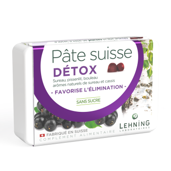 P&acirc;te suisse d&eacute;tox Lehning - boite de 40 gommes