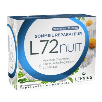 L72nuit sommeil r&eacute;parateur Lehning - boite de 30 g&eacute;lules