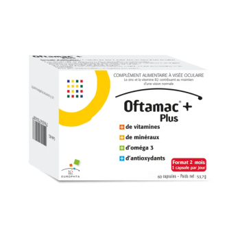 Oftamac+ plus vis&eacute;e oculaire Europhta - boite de 60 capsules