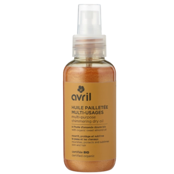 Huile paillet&eacute;e multi-usages bio Avril - spray de 100ml