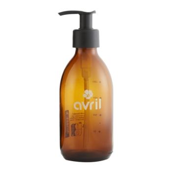 Flacon rechargeable en verre ambr&eacute; Avril - flacon de 250ml vide