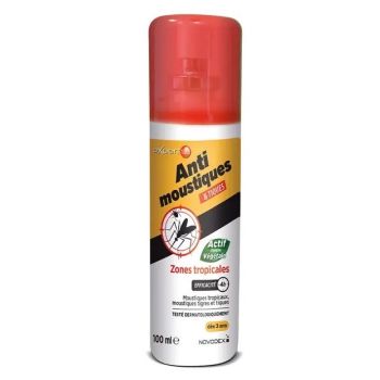 Expert 1.2.3 spray r&eacute;pulsif anti- moustiques et tiques zones tropicales Novodex - spray de 100ml
