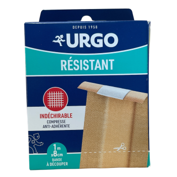 Bande &agrave; d&eacute;couper 8 cm x 1 m R&eacute;sistant Urgo - 1 bande