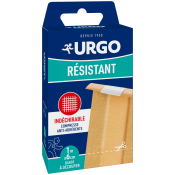 Bande &agrave; d&eacute;couper en tissu r&eacute;sistant Urgo - 1 bande &agrave; d&eacute;couper de 1m x 6cm