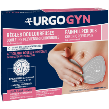 Patch &eacute;lectroth&eacute;rapie r&egrave;gles douloureuses Urgo - bo&icirc;te contenant 1 patch et 2 recharges