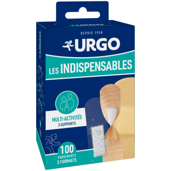 Les Indispensables Pansements multi-activit&eacute;s 3 formats Urgo - bo&icirc;te de 100 pansements
