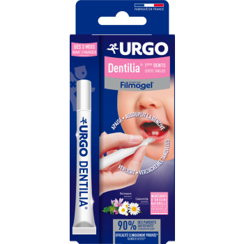 Filmogel dentilia premi&egrave;res dents d&egrave;s 3 mois Urgo - tube de 10 ml