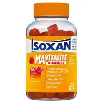 Isoxan Ma vitalit&eacute; gummies 60 ans+ go&ucirc;t fruits rouges - pot de 60 gommes