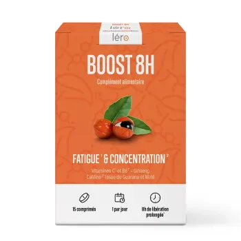 Boost 8h fatigue et concentration L&eacute;ro - boite de 15 comprim&eacute;s