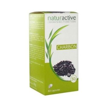 Charbon v&eacute;g&eacute;tal Naturactive - boite de 60 capsules