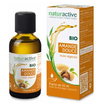 Huile v&eacute;g&eacute;tale amande douce bio Naturactive - flacon de 50ml